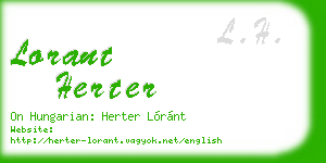 lorant herter business card