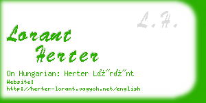 lorant herter business card